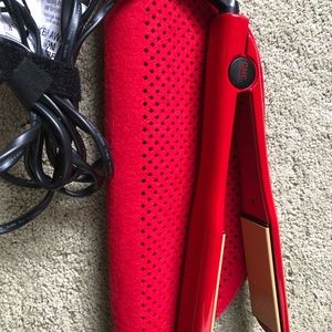 Chi cherry red hair straightener mildly used